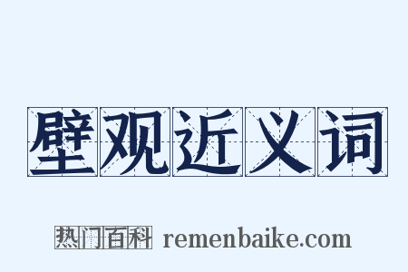 壁观近义词是什么意思的图片